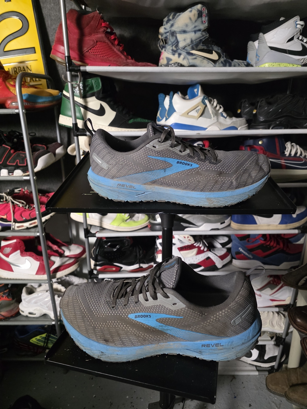 🔥 Brooks Revel 6 Men's Size 13 Running Shoes Gray and Blue